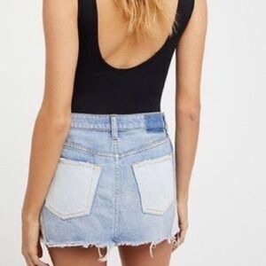 NWT Free People Patched Up Indigo Mini Ski…